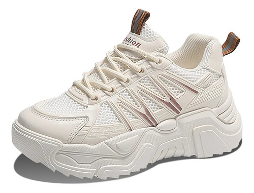 Zapatillas Casuales Con Plataforma Elástica Para Mujer