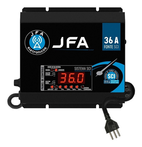 Fonte Automotiva Carregadora De Bateria Inteligente Jfa 36a