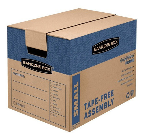 Bankers Box Smoothmove Prime Moving Boxes, Tape-free, Fast