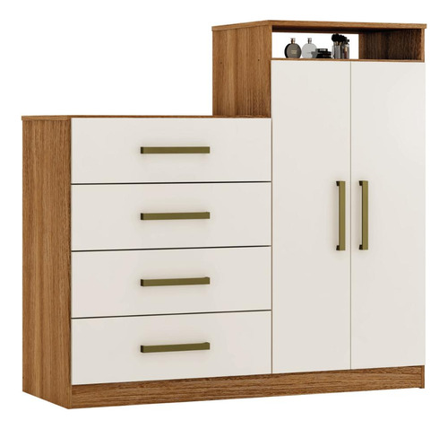 Cômoda Com 2 Portas E 4 Gavetas 120cm Multimóveis Cr35291