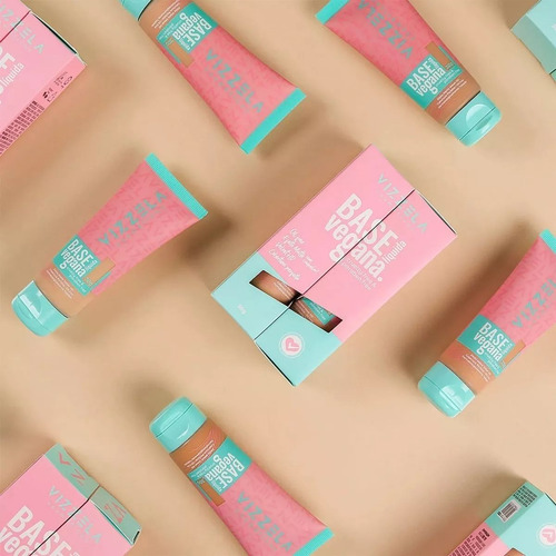Base Líquida Vegana Matte Resistente À Água Vizzela