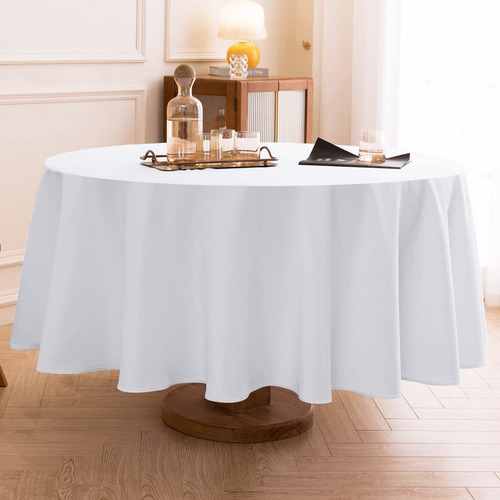Aocoz White Round Tablecloth 60 Pulgada Round Tablecloth, St