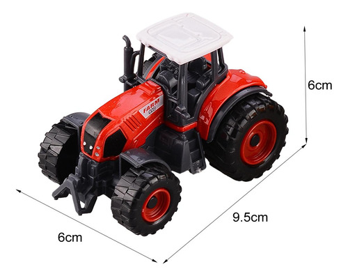 2 Mini Tractor Para Niños, Juego De Tractor Pequeño,, Rojo