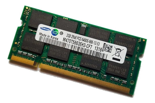 Imagen 3 de 4 de Memoria Ram Sodimm Ddr2 2gb 800mhz Samsung Notebook Netbook
