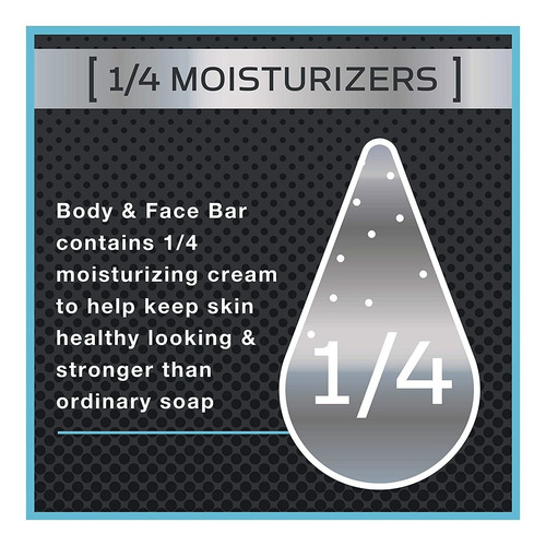 Dove Mencare Clean Comfort Bodyface Bar, 4 Ounce, 6 Count