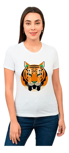 Playera Tigre Mujer Animales Diseño 1365 Playeras Beloma