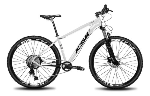 Bicicleta Mtb 29 Ksw Xlt100 12 Marchas Relação Shimano Deore Cor Branco/preto