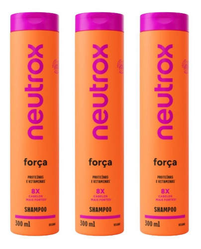 Shampoo Neutrox 300ml Força - Kit C/3un
