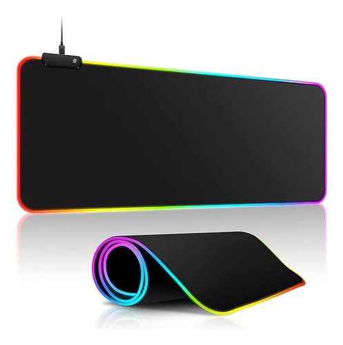 Mouse Pad Gamer Alfombrilla Antideslizante Luz Led Rgb 80x30