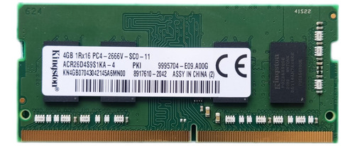 Memoria Ram Verde 4gb 1 Kingston Kn4gb070431 Ddr4 2666mhz