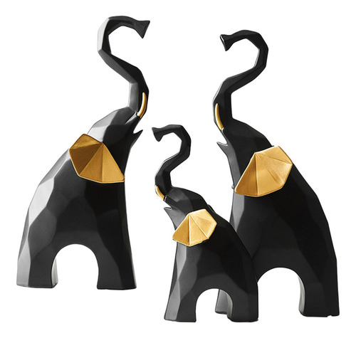Juego De 3 Estatuas De Elefante Decoración Modelo Animal