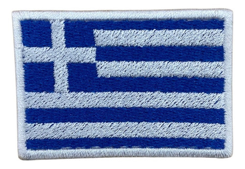 Parche Bordado Bandera Grecia - Para Mochila - Campera