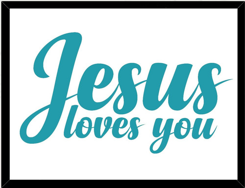 Cuadro Decorativo Jusus Loves You Medidas 30x40 Cm