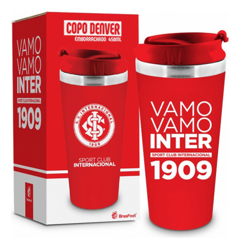 Copo Térmico Emborrachado Do Internacional - 450ml