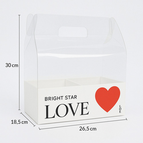 Bolsa Pvc Caja De Regalo Souvenir Torta (30x26.5cm) Cod 3177 Caja Regalo Love