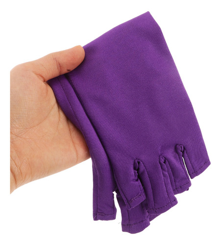 1 Par De Guantes De Manicura Con Protección Uv Para Uñas Res