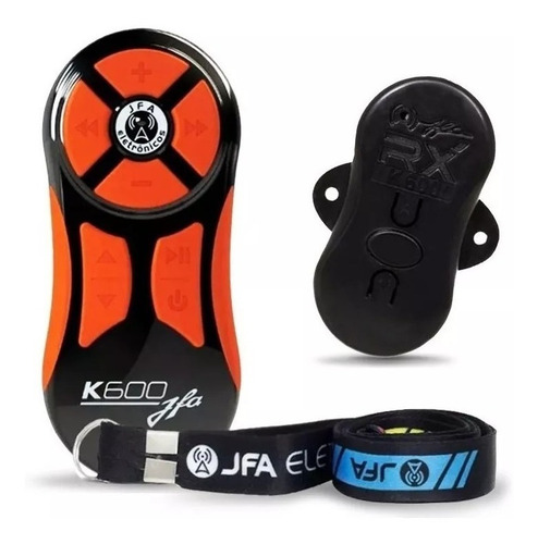 Imagem 2 de 5 de Controle Longa Distancia Jfa K600 Preto Com Laranja