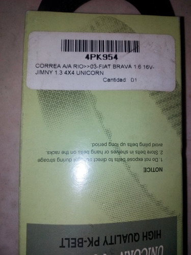 Correa Aire Acondicionado Rio 2003- Fiat Brava 1.6jimmy1.3 