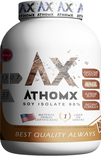 Athomx Soja Isolate 90% 1 Kg Sabores Aislado Calidad Gold