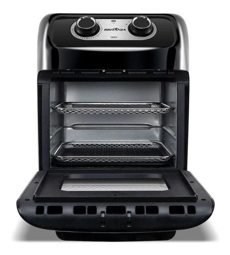 Fritadeira Oven Sem Óleo Britânia 12l 1800w Preto Bfr2300p Cor Preto/Inox 220V