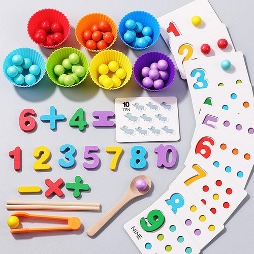 Z Juego De Cuentas Con Clip, Juego De Contar Y Combinar,
