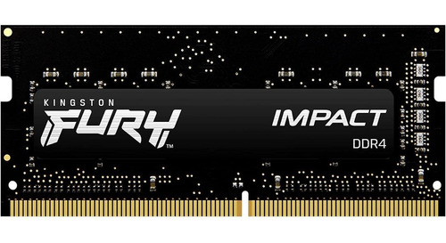 Memoria Ram Sodimm Fury Impact Ddr4 Gamer Color Negro 8gb 1
