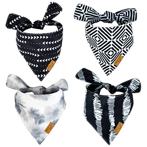 Bandanas Para Perros Remy+roo - Paquete De 4 | Conjunto Mono