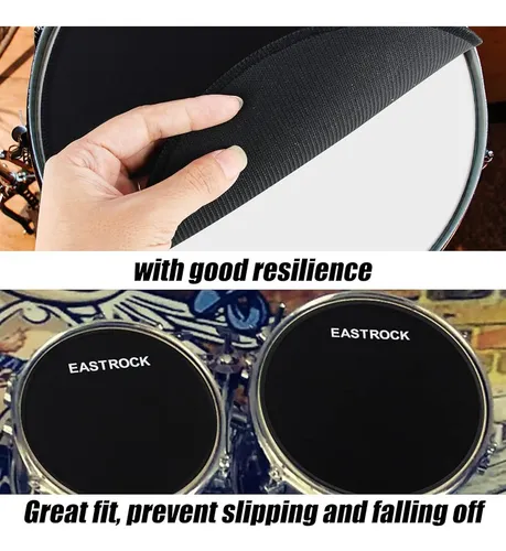 Eastrock Drum Mute Pads Set 10 Piezas Con Cymbal Pad + Hi Ha