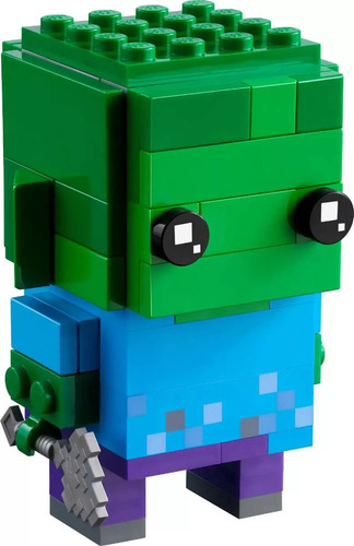 Figura 3d Set De Construccion Zombie De Minecraft 88 Piezas