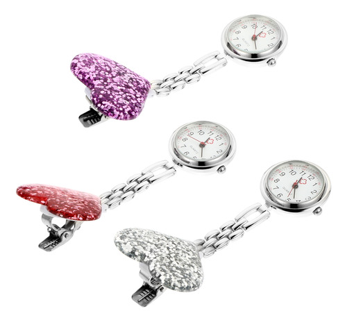 Relojes De Enfermería, Reloj De Bolsillo De Aleación, 3 Piez