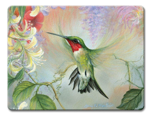 Ruby Hummingbird Natures Gift Of Feathers Tabla De Cortar G.