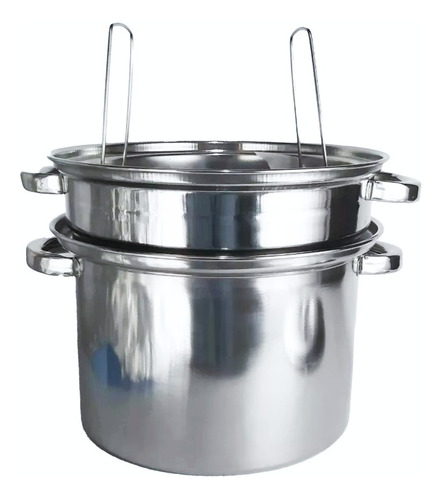 Olla Vaporera Y Colapasta De Acero Inoxidable 7 Litros 24cm