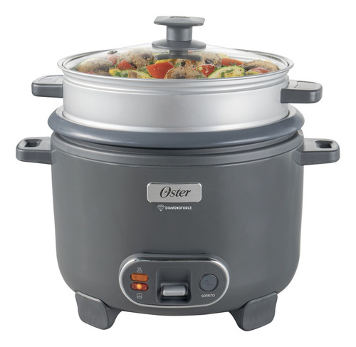 Arrocera 3 En 1 Oster 12 Tazas Diamond Force Ckstrc12dfske Gris 50 Hz