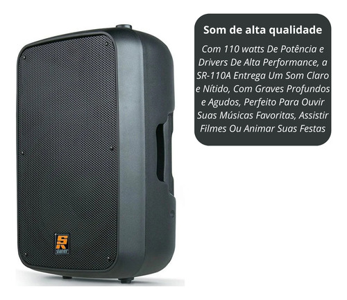 Alto-falante Staner Sr-110a Com Bluetooth Preto 100v/240v