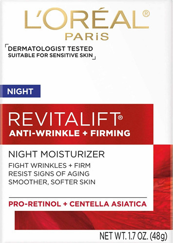 Loreal Revitalift Anti-wrinkle+firming Hidratante De Noche Momento De Aplicación Noche Tipo De Piel Todo Tipo De Piel