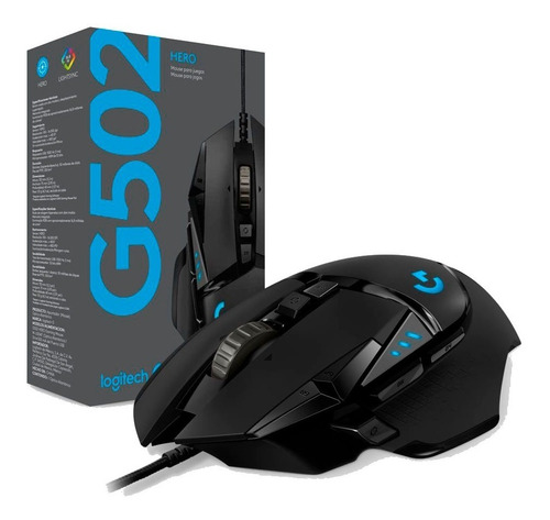 Mouse
gamer Logitech G Series G502 Hero negro