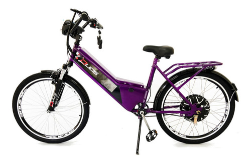 Imagem 1 de 5 de Bicicleta Elétrica Bateria De Lítio 48v 13ah Confort Violeta