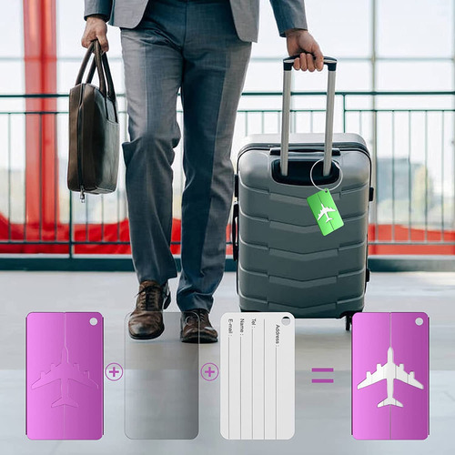 8 Piezas Etiquetas Para Equipaje Tag Maleta Viaje