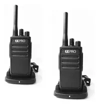 Comprar Kit 2 Radios Portátiles Tx 320 Txpro Uhf 400 470 Mhz 16 Ch Color Negro
