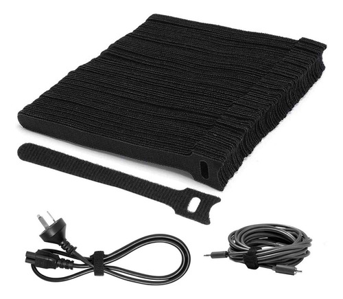 100 Bridas Para Cables 15cm Velcro Reutilizables Organizador