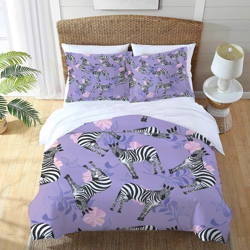 Conjunto De Cama Wosabee Zebra Conjunto De Edredom Zebra Flo