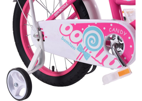 Bicicleta Entrenadora Para Niños Aeiou Qk-20 Canastilla R12 Color Rosa Tamaño Del Cuadro 12