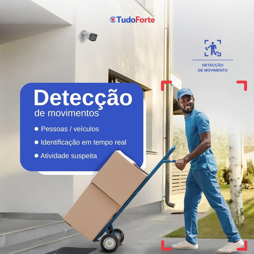 4 Câmeras Intelbras Vhd 1120d Ir 20m Dvr Tudo Forte 4 Canais Branco