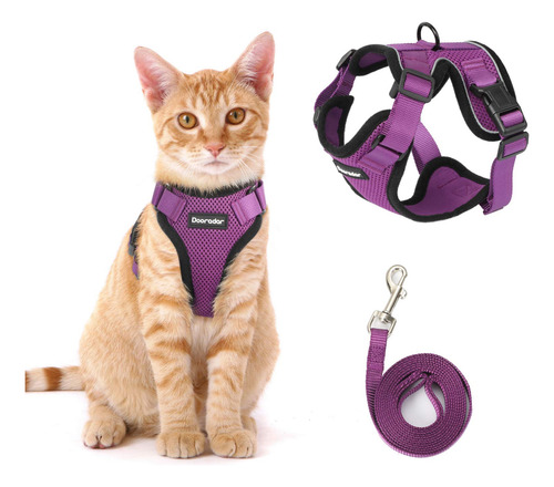 Set De Arnés Y Correa Para Gatos Dooradar Escape Proof Para