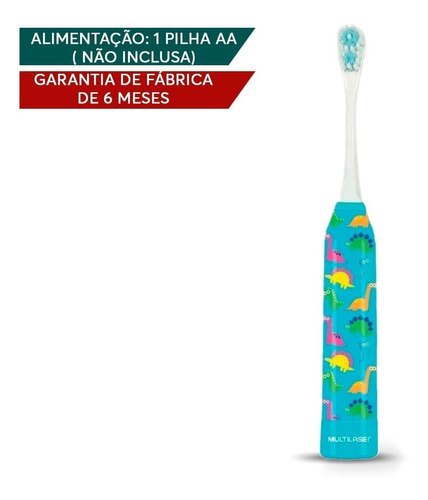 Escova Dental Elétrica Infantil Kids Health Pro Multilaser