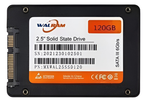 Disco Duro Ssd Interno Walram 120gb 2.5 Sata Iii 6 Gb/s Negro