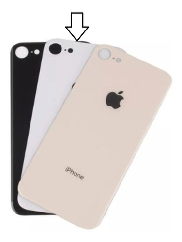 Tapa Trasera Compatible Con iPhone 8 - Negra/ Blanca/ Rosa