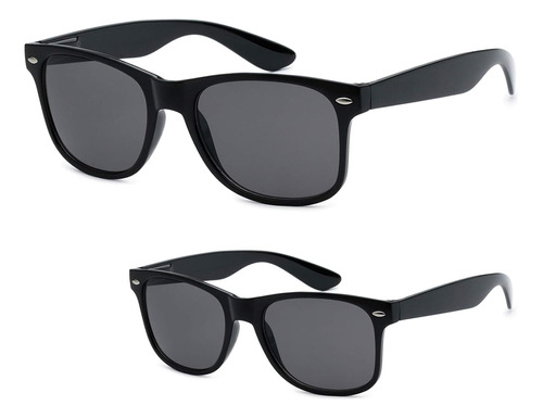  Óculos De Sol Retrô Unissex Premium Flex-fit Com 2 Pacotes 