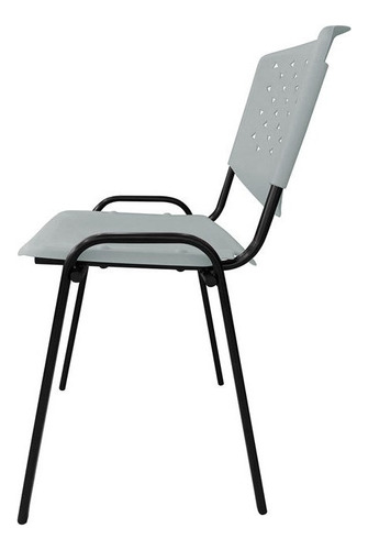 Silla Económica Plástica Apilable Campbell X6 Estructura De La Silla Gris
