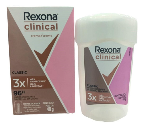 Rexona Clinical Mujer En Crema - 48 Gr.